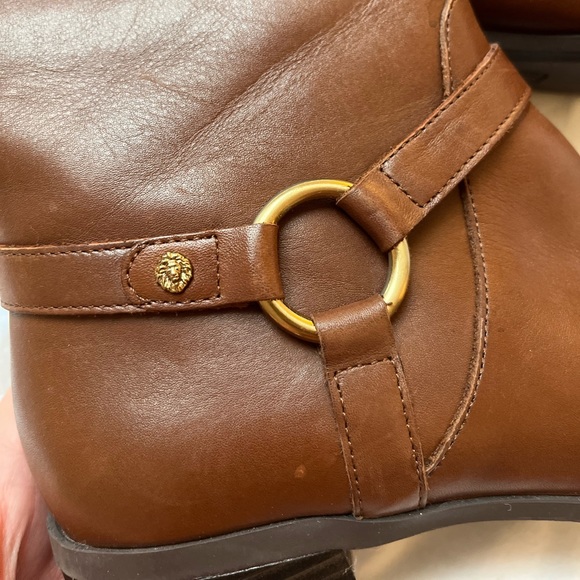 Anne Klein Wide Calf Tall Leather Boots, size 8 - Picture 5 of 7